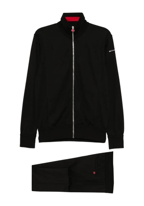 Kiton logo-embroidered trousers set - Black