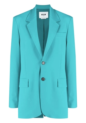 MSGM notched lapels single-breasted blazer - Blue