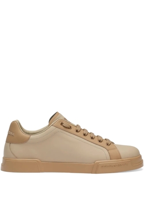 Dolce & Gabbana Portofino leather sneakers - Neutrals