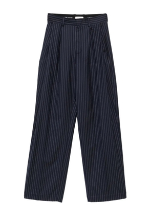 The Mannei pinstripe-pattern wide-leg trousers - Blue
