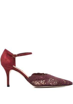 Arteana lace ankle-strap pumps - Red