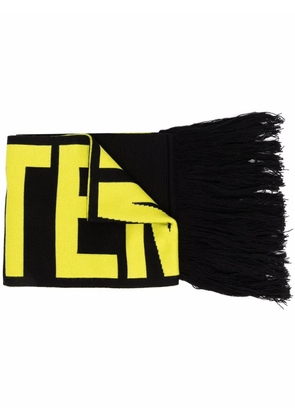 VETEMENTS Double-logo merino scarf - Black