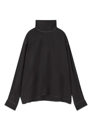 Lanvin contrast-stitching shirt - Black