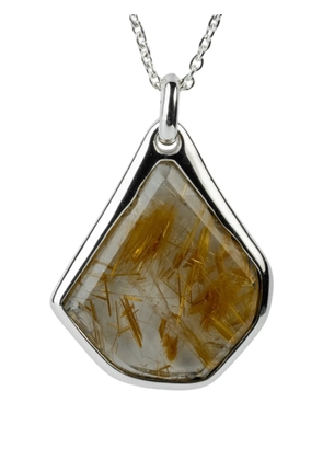 Parts of Four Halos rutilated quartz necklace - Silver