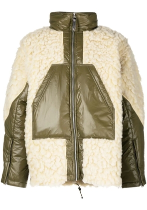 Toga Virilis faux-shearling oversize coat - Green