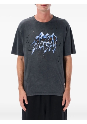 Satisfy graphic-print distressed t-shirt - Grey