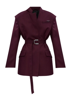 The Attico belted blazer - Purple