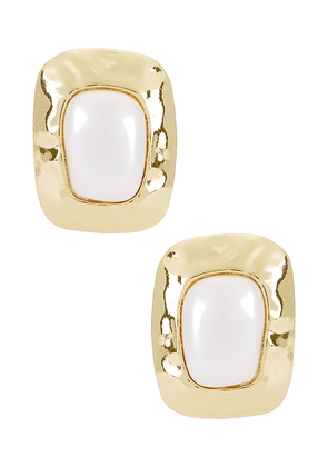 petit moments Giovana Stud Earrings in Metallic Gold.