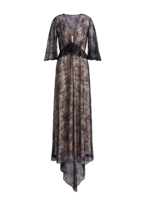 Alberta Ferretti V-neck maxi dress - Black