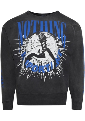 SAINT MXXXXXX graphic-print sweatshirt - Black