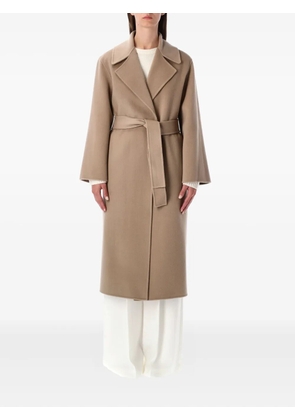 Alberta Ferretti belted wrap coat - Neutrals