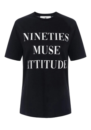 Elisabetta Franchi slogan-print T-shirt - Black