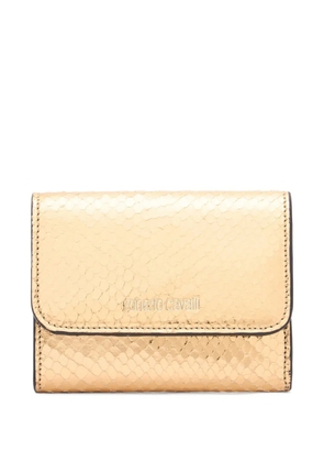 Roberto Cavalli leather wallet - Gold