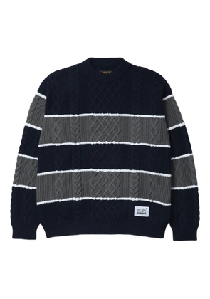 Neighborhood x Eddie Bauer striped cable-knit sweater - Blue