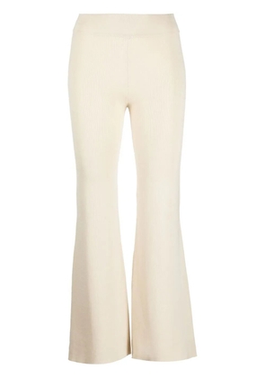 St. Agni flared knitted pants - Neutrals