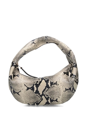 KHAITE medium Olivia snakeskin-pattern shoulder bag - Neutrals