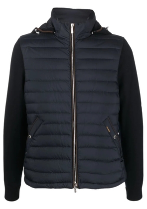 Moorer zip-up padded hooded jacket - Blue