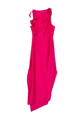 Coperni asymmetric flower-detail maxi dress - Pink
