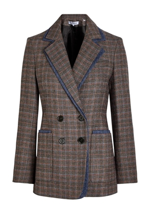 Veronica Beard Hedi plaid double-breasted blazer - Brown