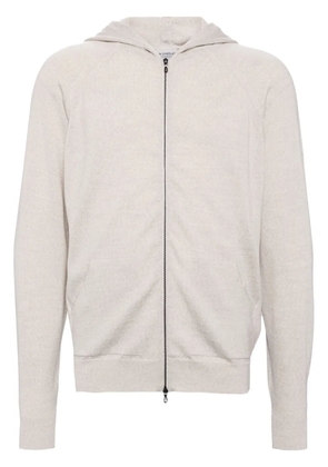 John Smedley merino zipped hoodie - Neutrals