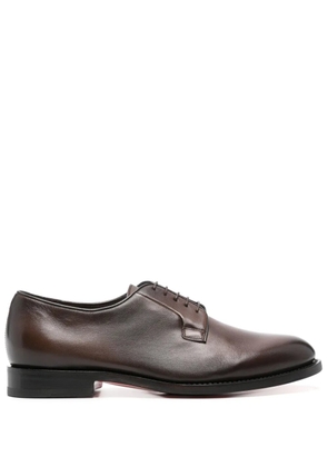 Santoni leather derby shoes - Brown