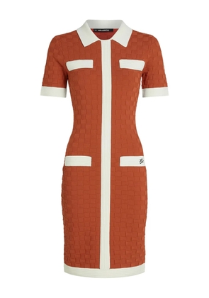 Karl Lagerfeld two-tone mini dress - Orange