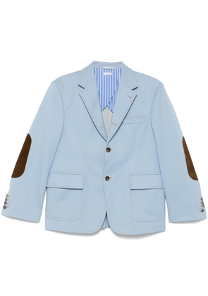 Thom Browne elbow patches denim blazer - Blue
