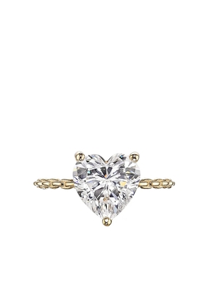 Anabela Chan 9kt yellow gold mini Heart diamond pinky ring