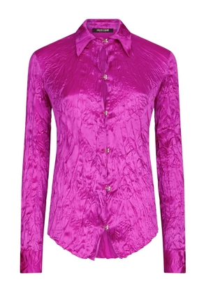 Roberto Cavalli crinkle silk shirt - Pink