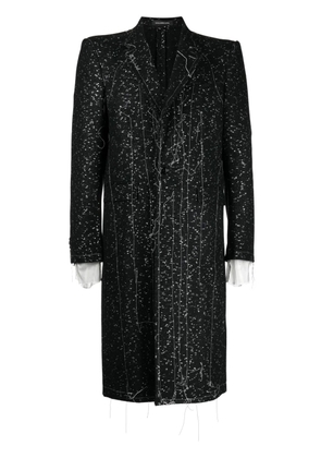 Nicolas Andreas Taralis exposed-seam single-breasted coat - Black