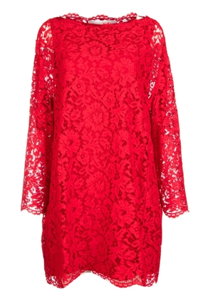 Valentino Garavani floral-lace mini dress - Red
