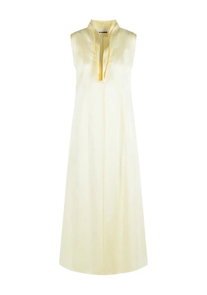 Jil Sander deep-neckline dress - Yellow