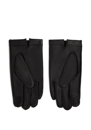 Karl Lagerfeld monogram sheepskin gloves - Black