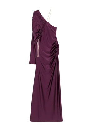 Danamé one-shoulder chain-embellished maxi dress - Purple