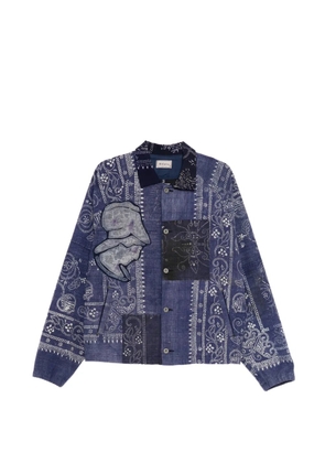 Kafeneo by TBF patch-work shirt jacket - Blue