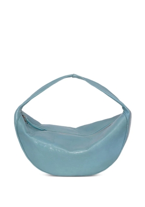 BY FAR maxi Cush creased leather shoulder bag - Blue