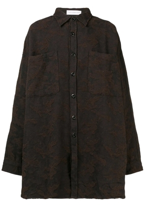 Faith Connexion oversized textured shirt - Brown
