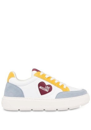 Love Moschino logo-patch panelled sneakers - White