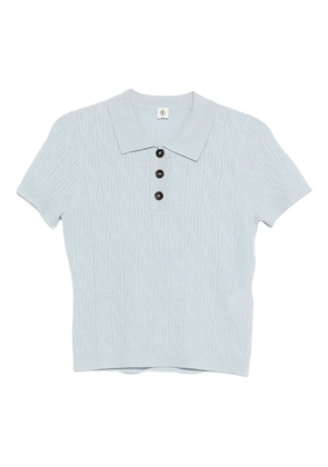The Garment Como cable buttoned polo shirt - Blue