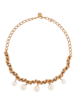 Marni pearl-embellished chain necklace - Gold