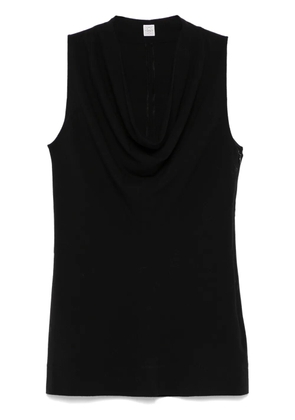 TOTEME cowl-neck top - Black