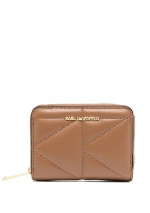 Karl Lagerfeld K/kuilt Zip Around wallet - Brown