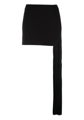 NISSA drape-detail miniskirt - Black