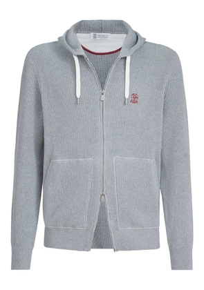 Brunello Cucinelli cotton zip-up hoodie - Grey