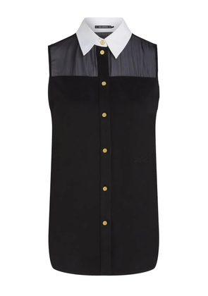 Karl Lagerfeld poplin collar blouse - Black