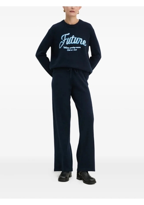 FROM FUTURE embroidery-logo sweater - Blue