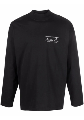 Martine Rose logo-print mock-neck T-shirt - Black