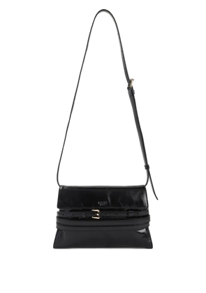 Moschino buckle-fastening leather shoulder bag - Black