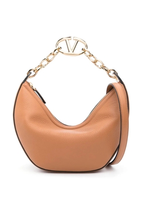 Valentino Garavani small VLogo Moon Hobo bag - Brown