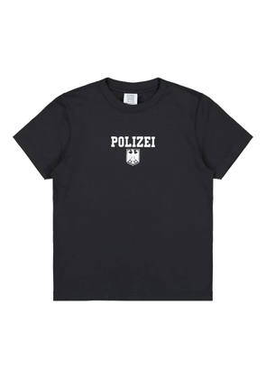 VETEMENTS Polizei Eagle emblem T-shirt - Black